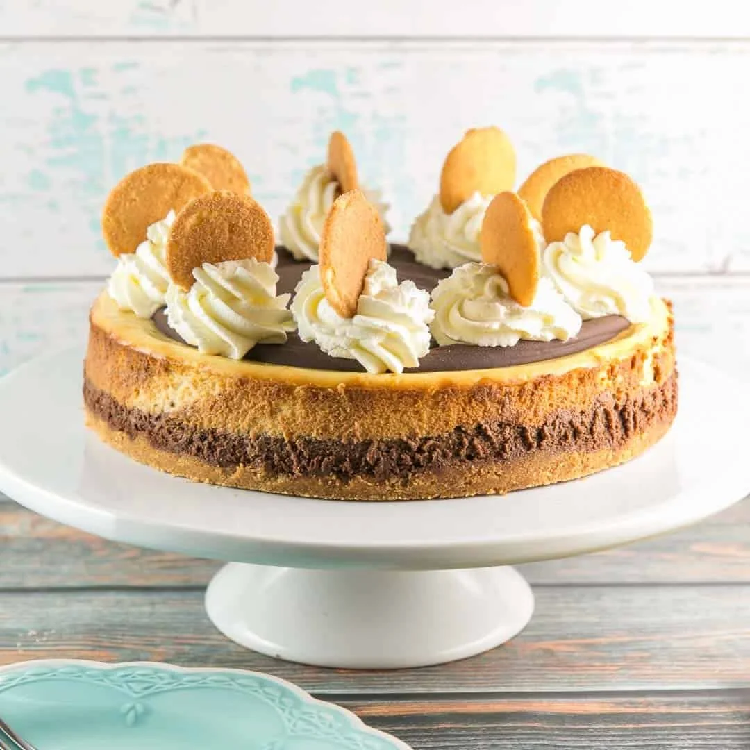 Banana Chocolate Swirl Cheesecake