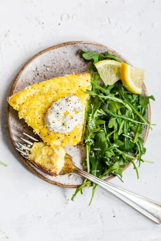 Cacio e Pepe Frittata with Arugula