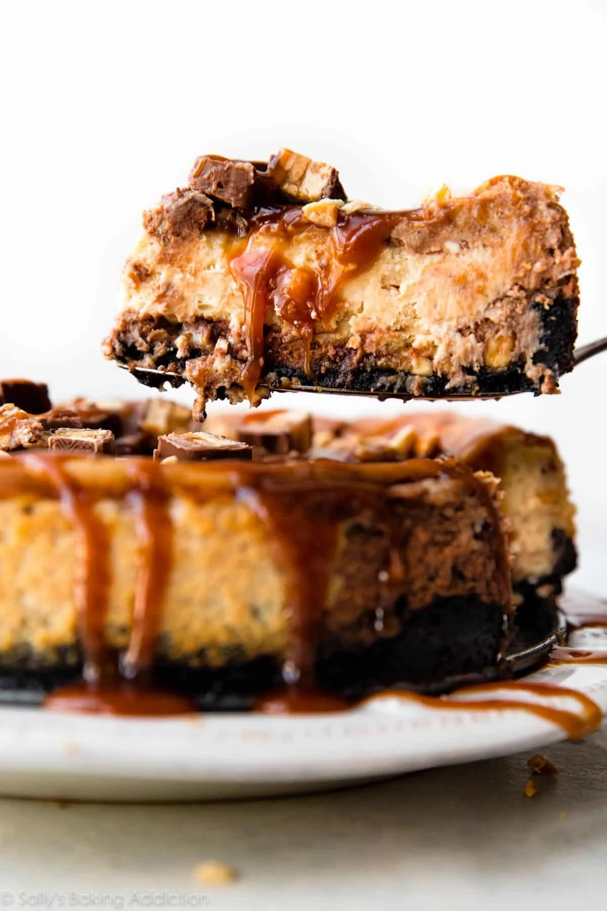 Caramel Peanut Chocolate Cheesecake Delight