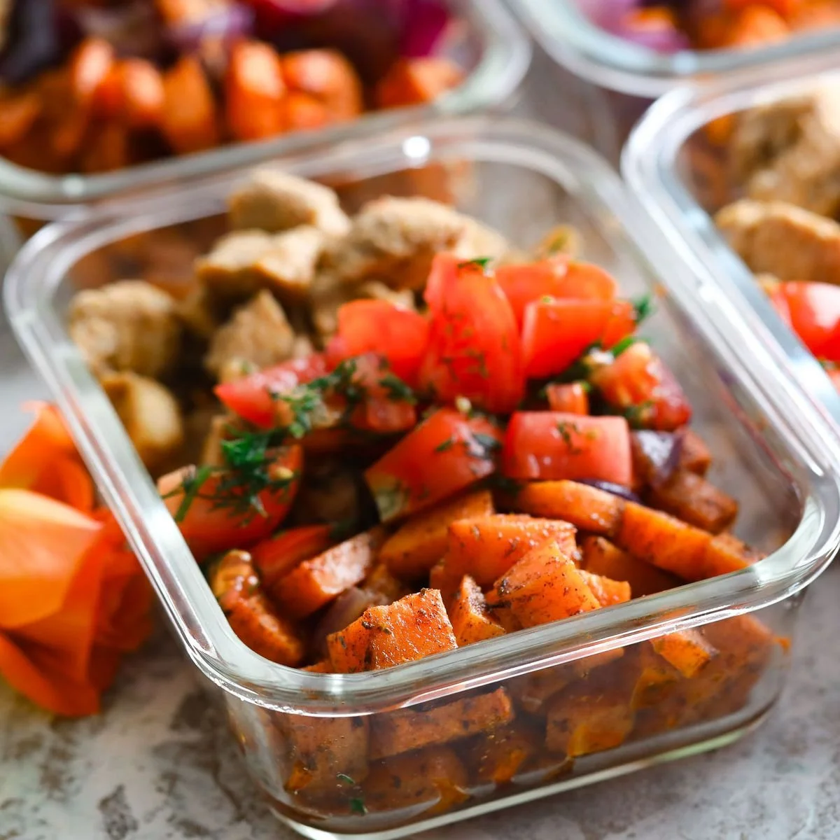 Chicken and Sweet Potatoes Prep
