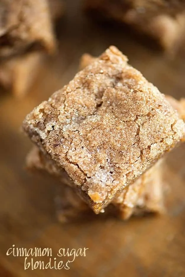 Cinnamon Sugar Blondie Bars
