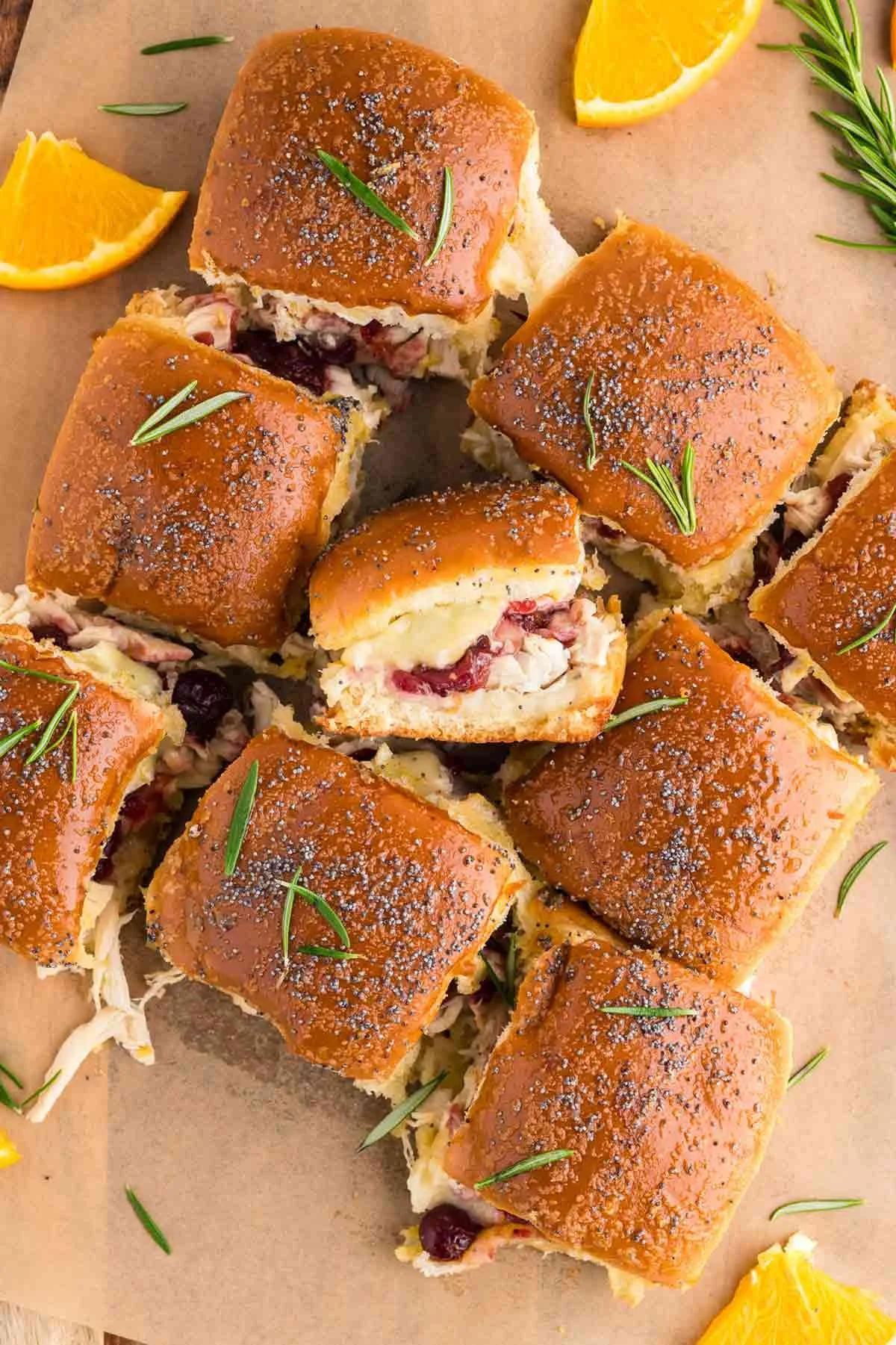 Cranberry Brie Turkey Sliders