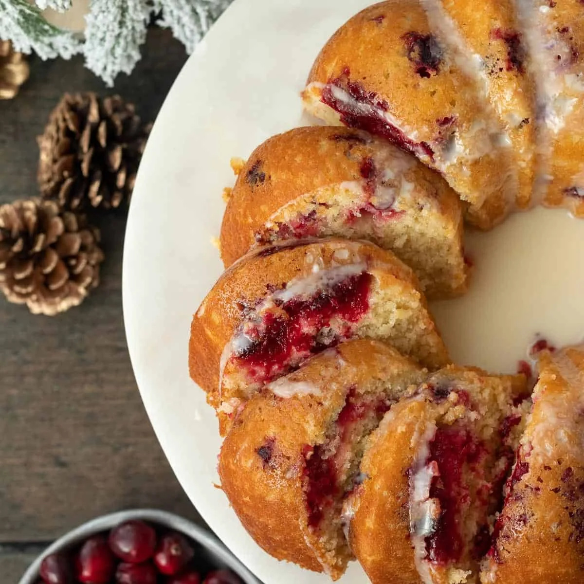 Cranberry Orange Bundt Cake Swirl