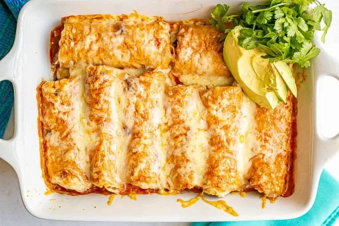Creamy Chicken Enchilada Bake