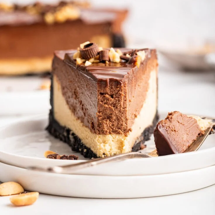 Creamy Chocolate Peanut Butter Cheesecake