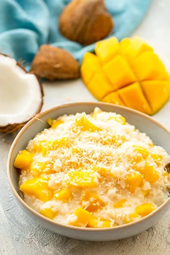 Creamy Coconut Mango Rice Pudding