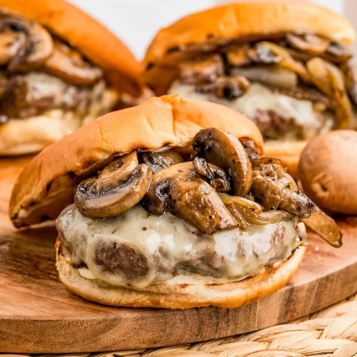 Creamy Mushroom Swiss Burger