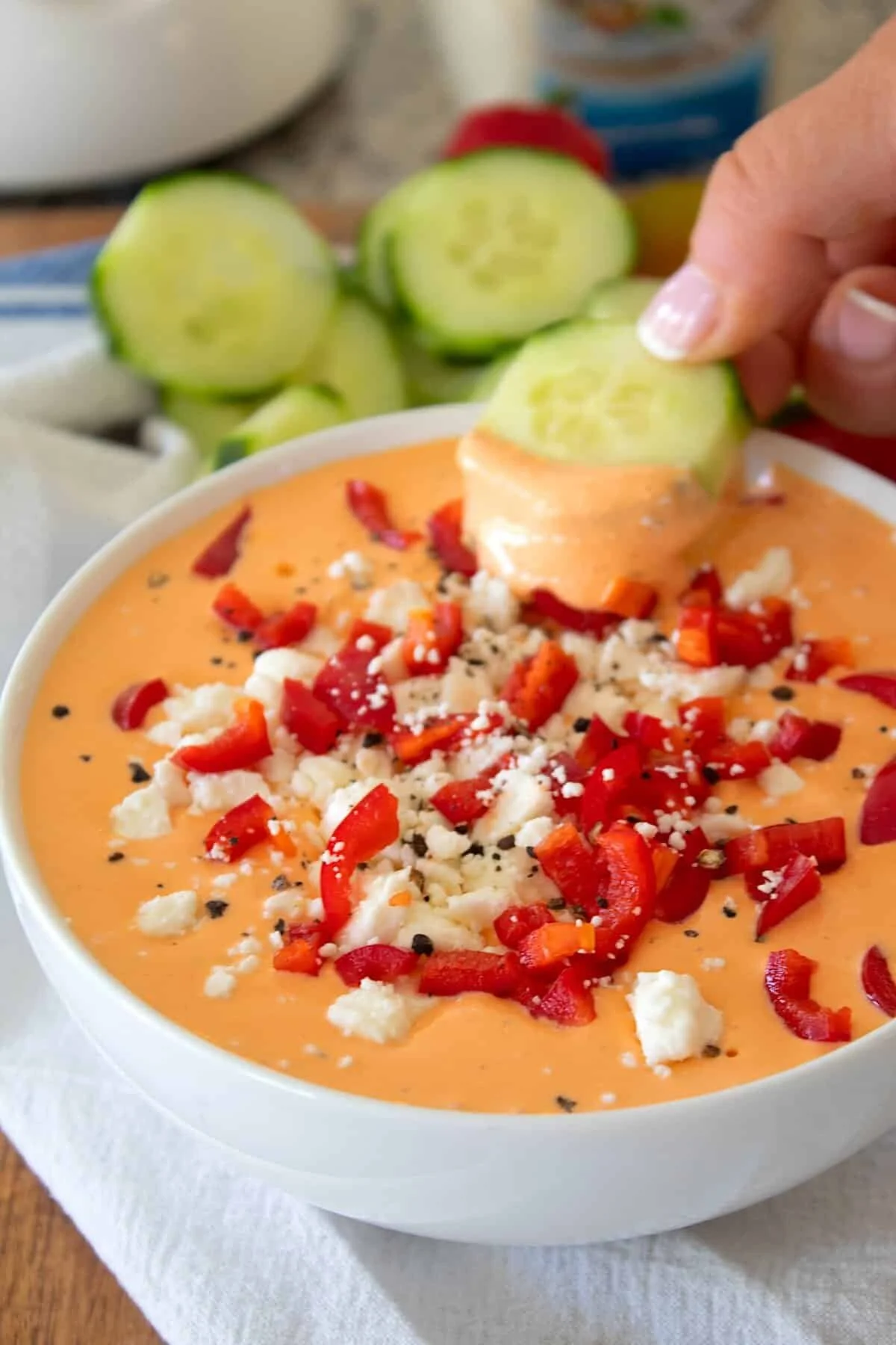 Creamy Roasted Red Pepper Dip