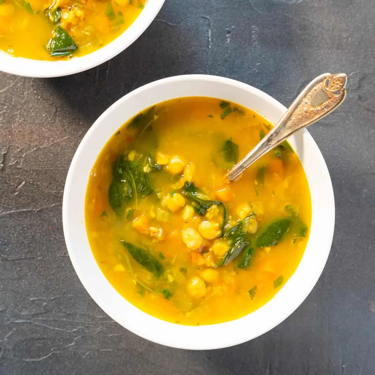 Creamy Spinach Chickpea Soup