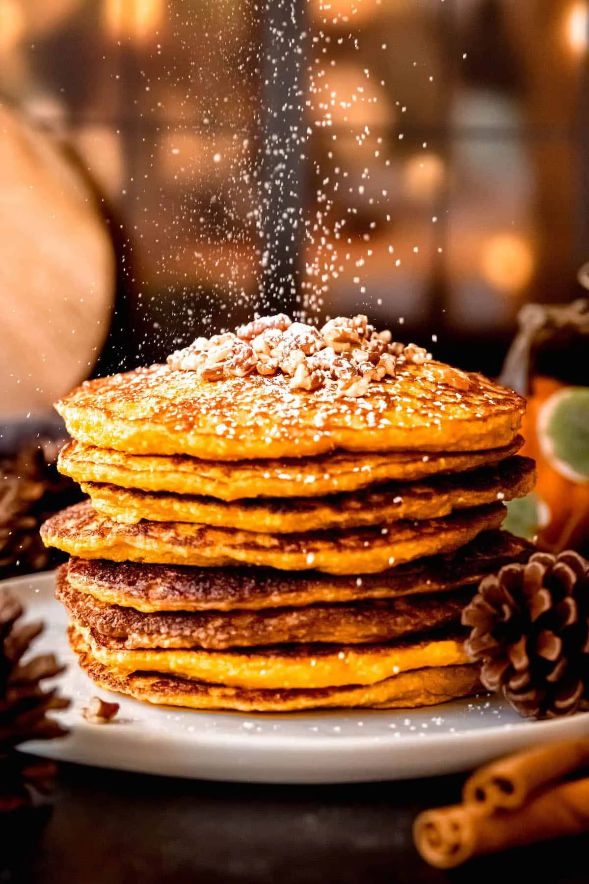 Gluten-Free Oatmeal Pumpkin Cottage Cheese Pancakes