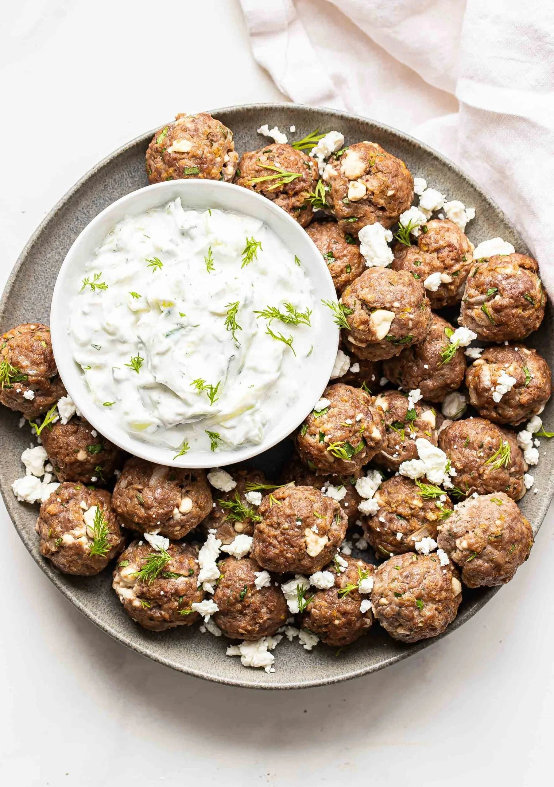Greek Meatballs with Tzatziki