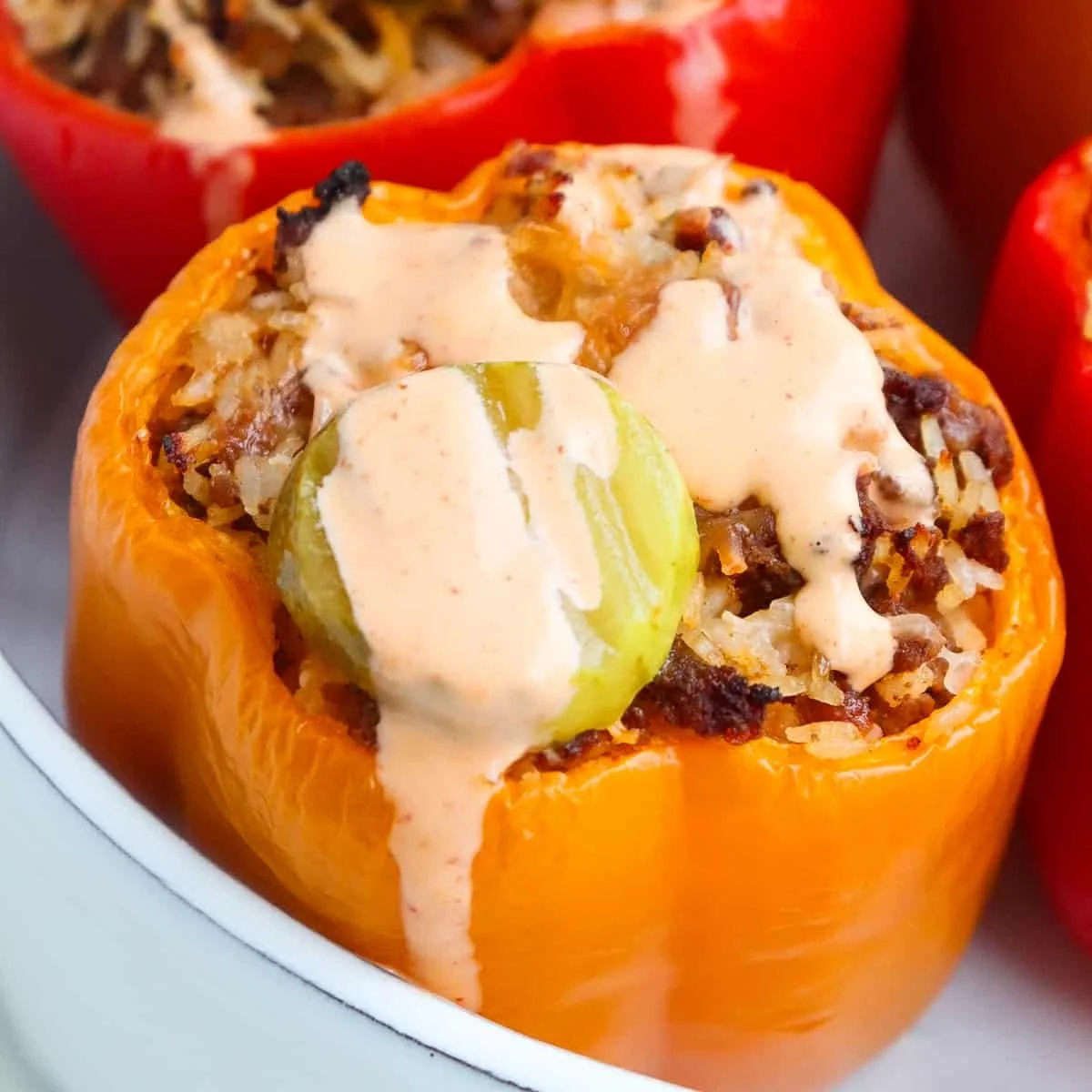Ground Beef Stuffed Pepper Cups