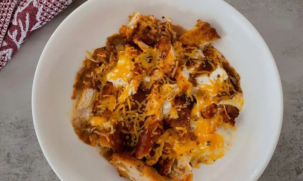 High Protein BBQ Ranch Chicken Bowl