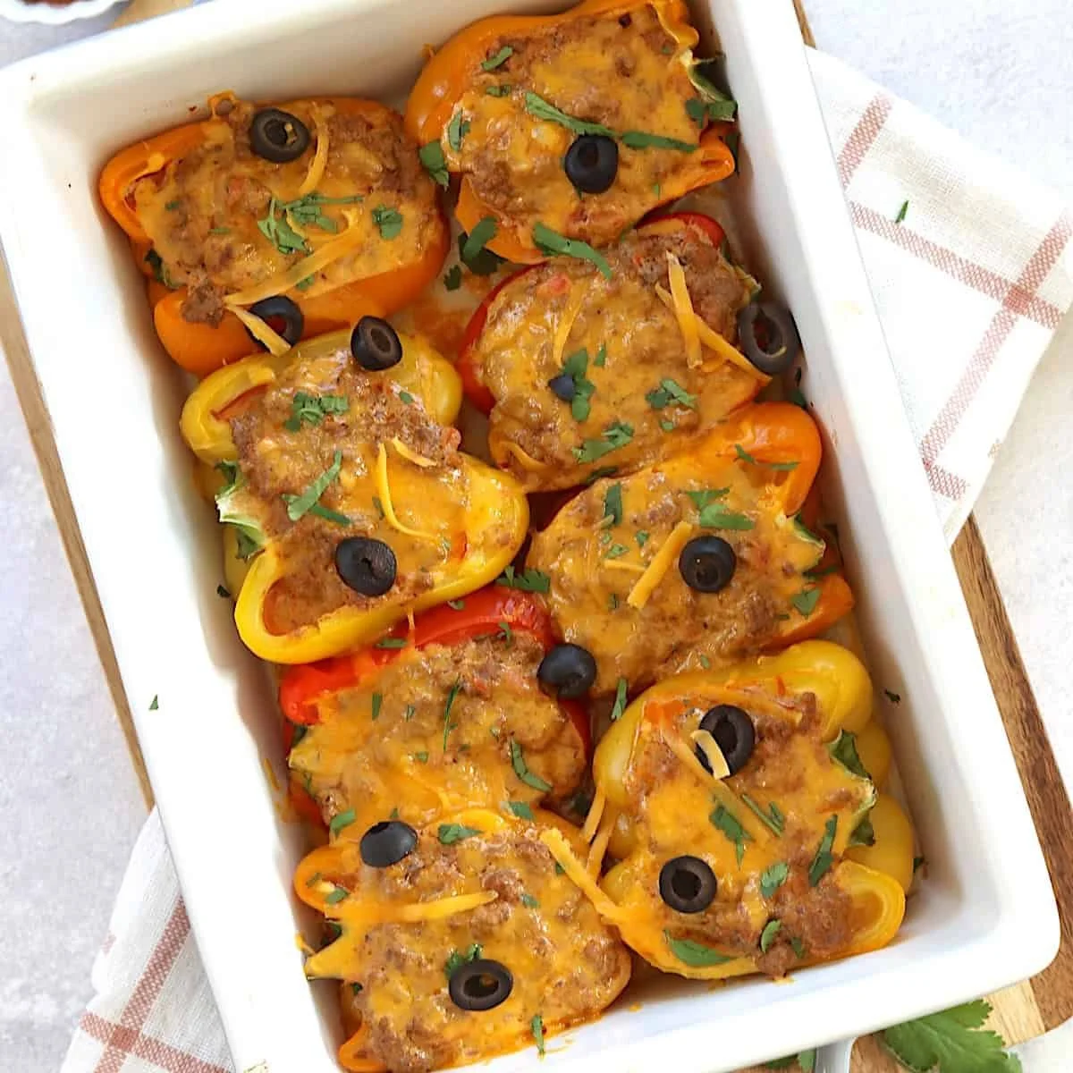 Low Carb Stuffed Taco Peppers
