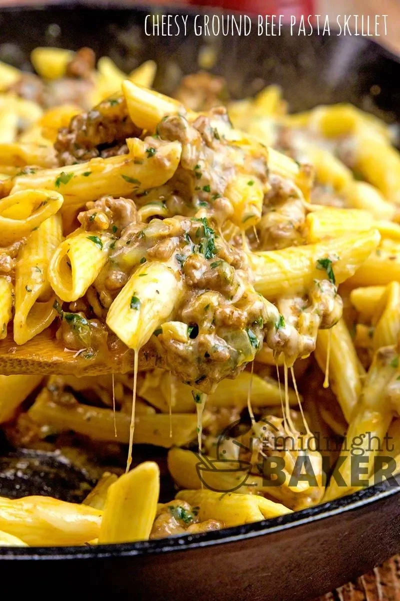 One-Pot Cheesy Beef Pasta Skillet