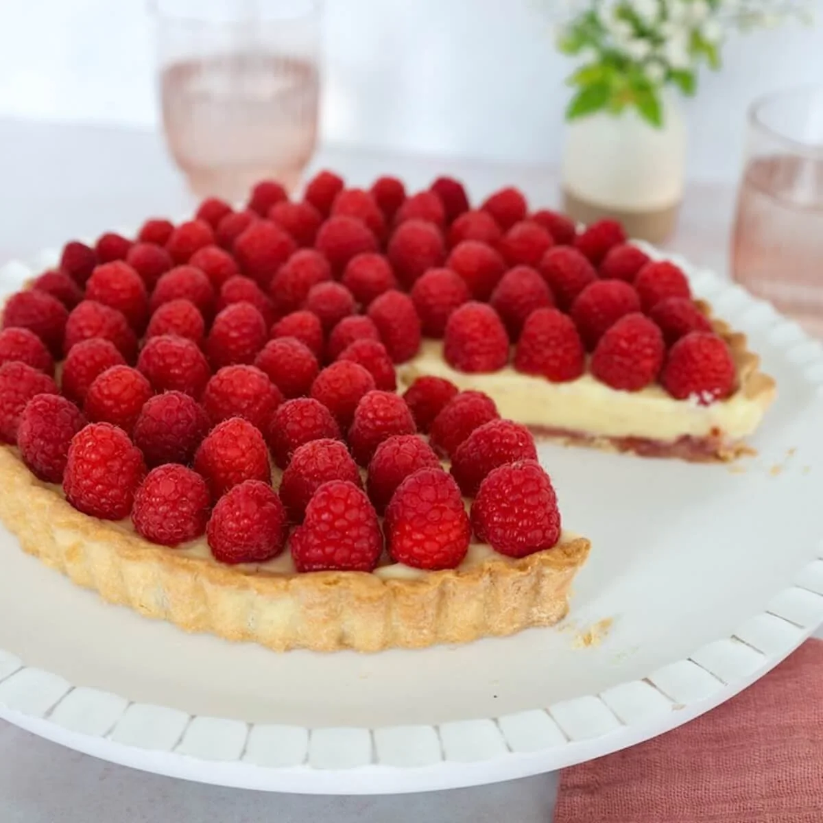 Raspberry Tart with French Flair