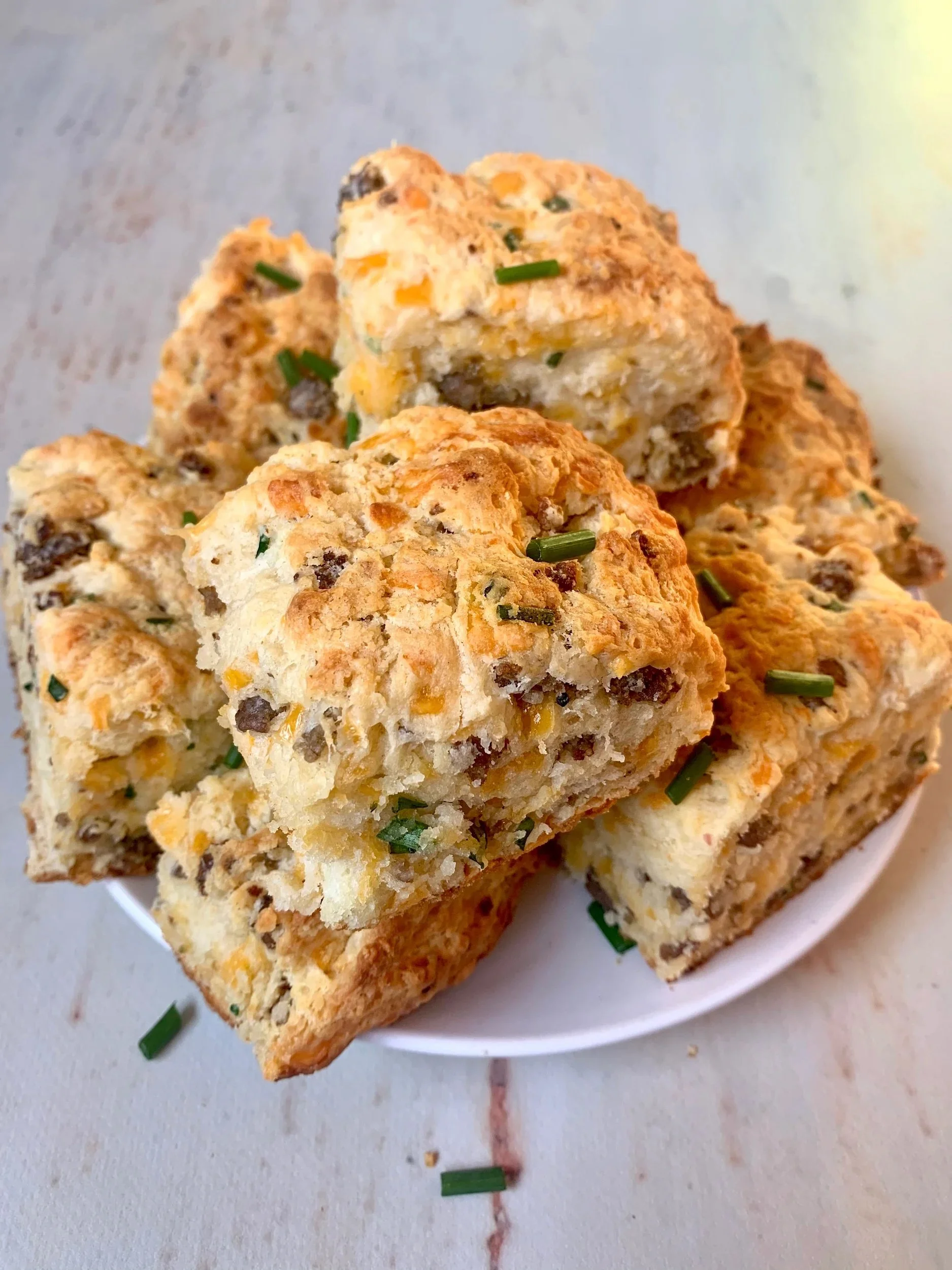 Savory Cheddar Sausage Biscuits
