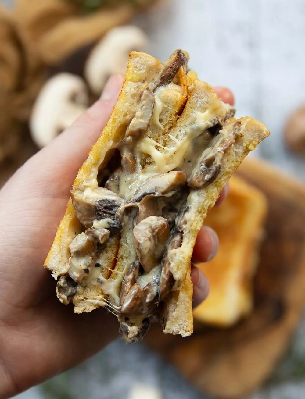 Savory Mushroom Grilled Cheese