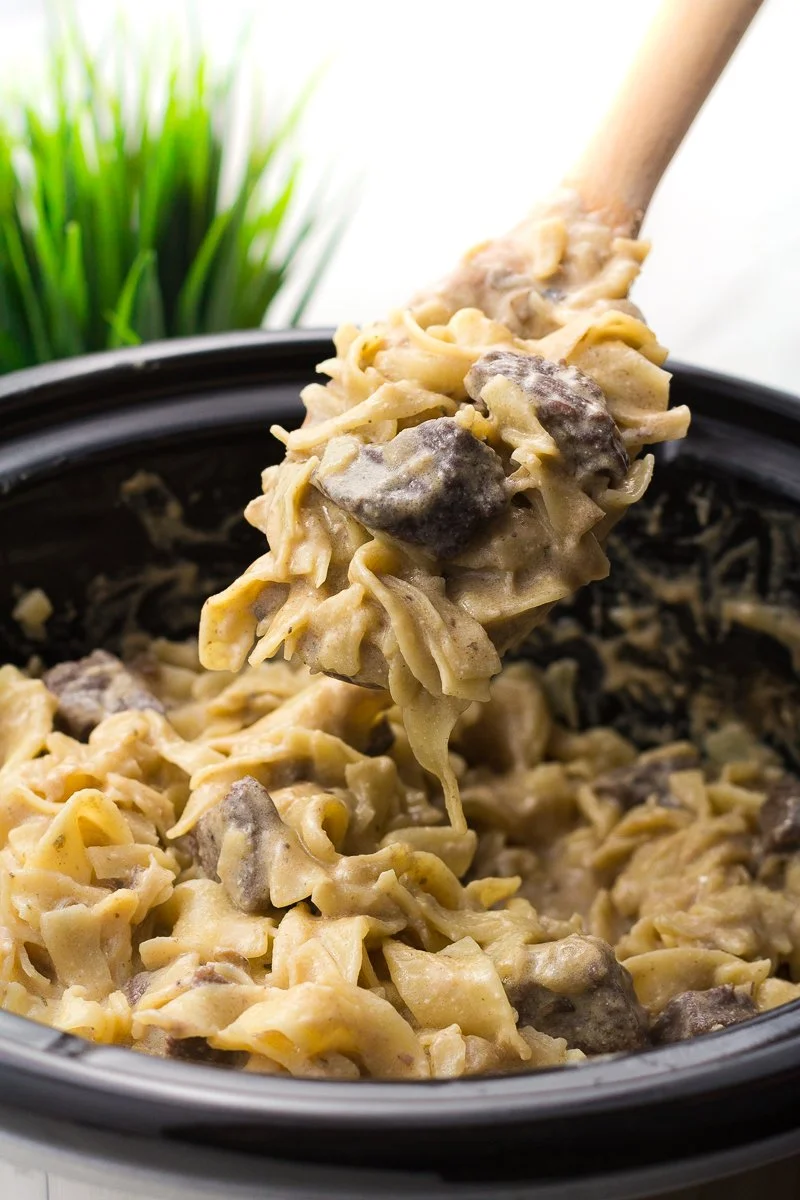 Slow Cooker Beef Stroganoff
