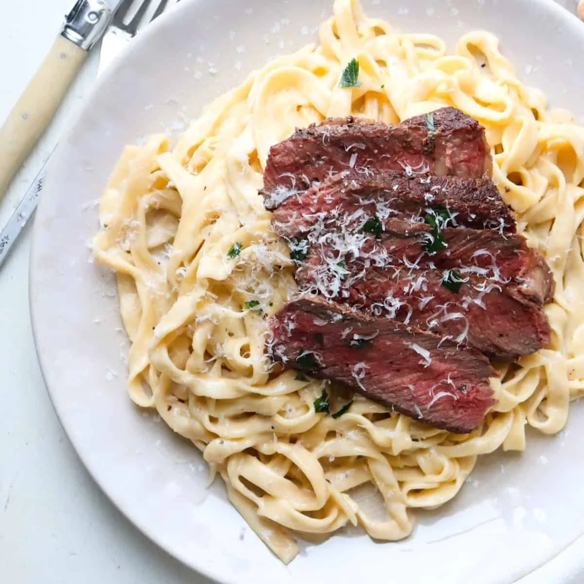Steak Fettuccine Alfredo