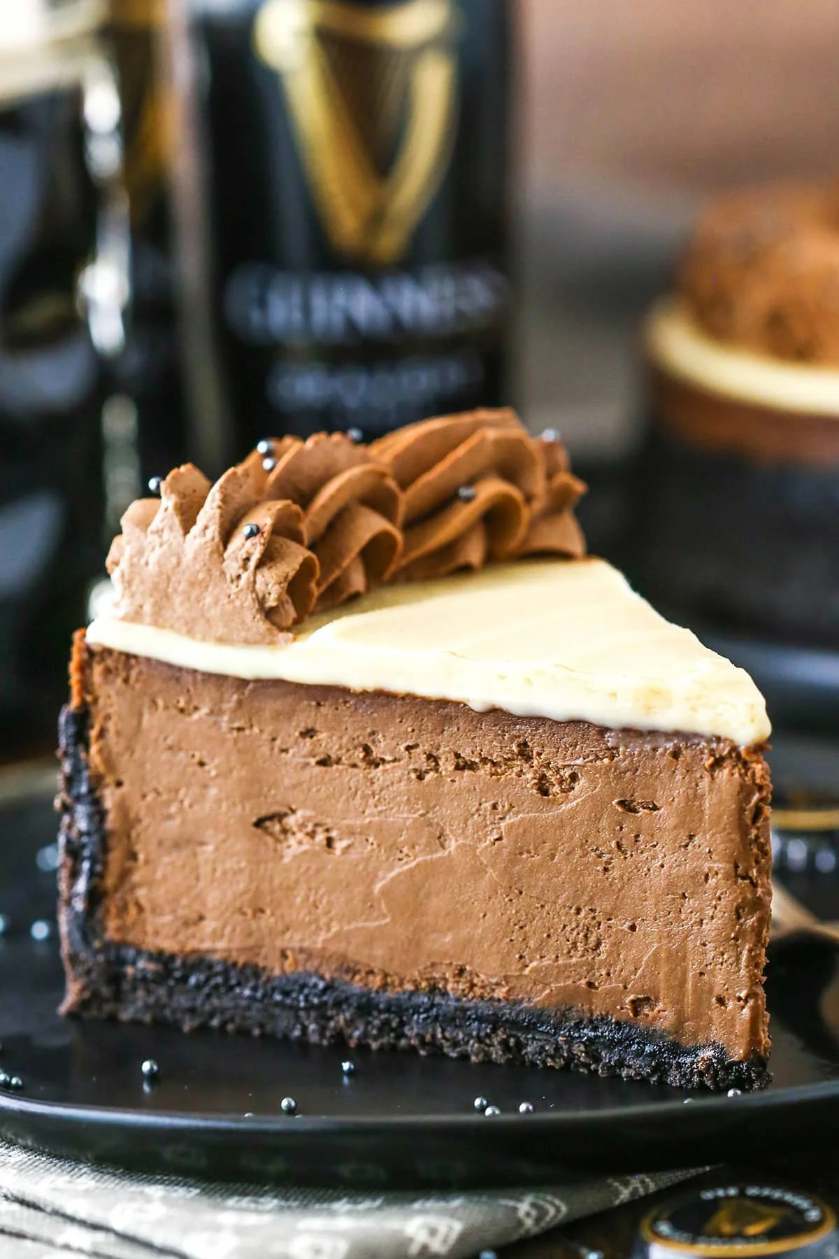 Stout Infused Chocolate Cheesecake