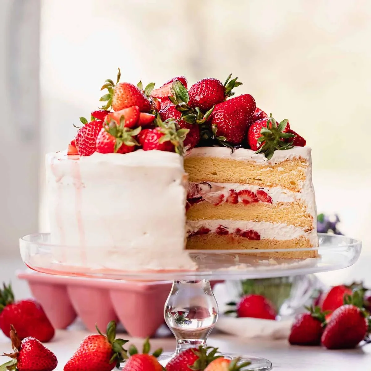 Strawberry Vanilla Layer Cake