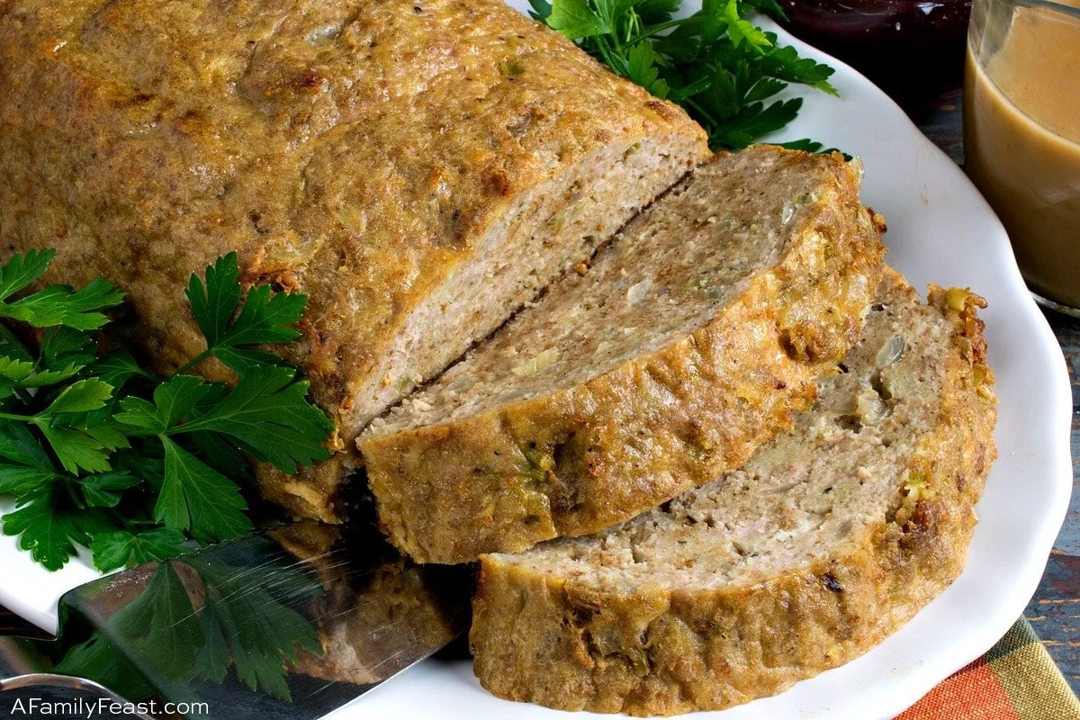 Turkey Stuffed Meatloaf with Stuffing