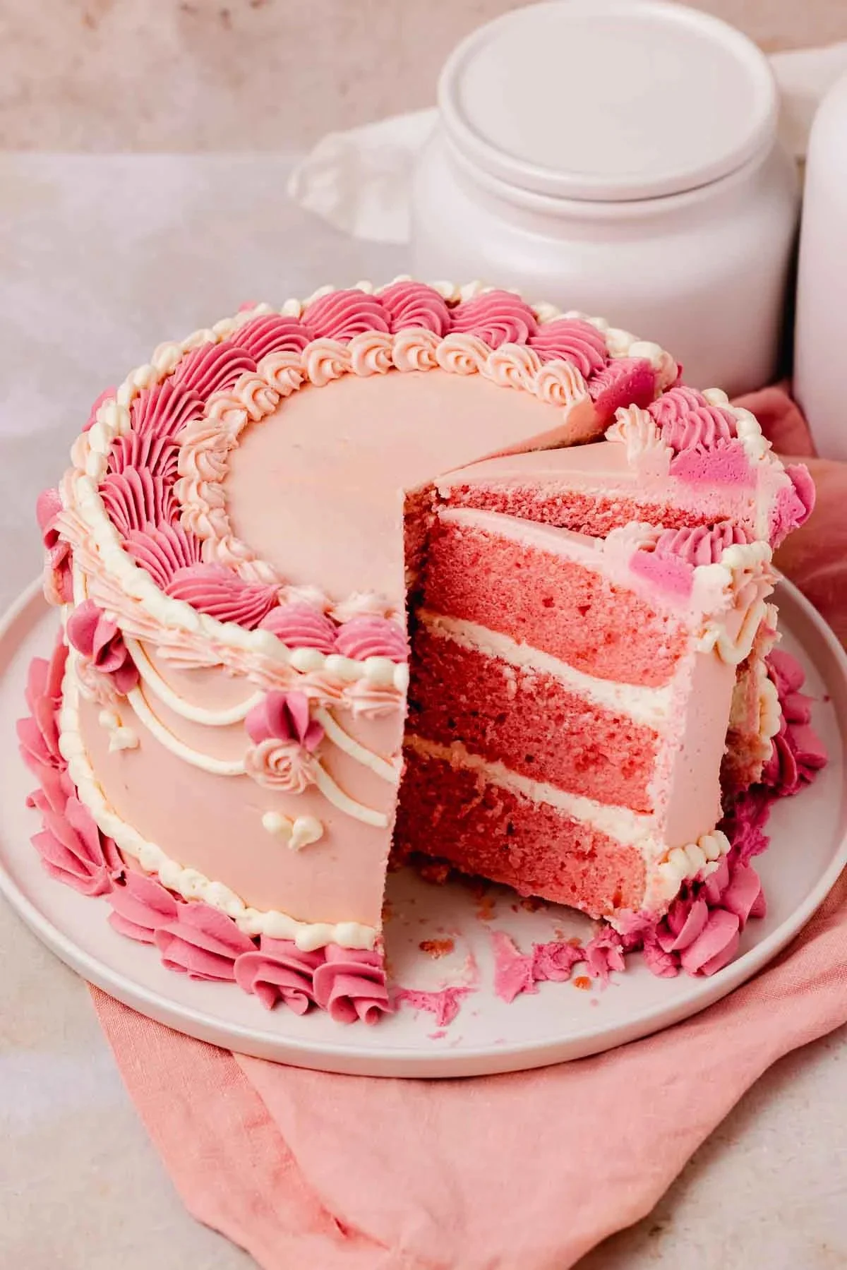 Ultimate Pink Velvet Cake